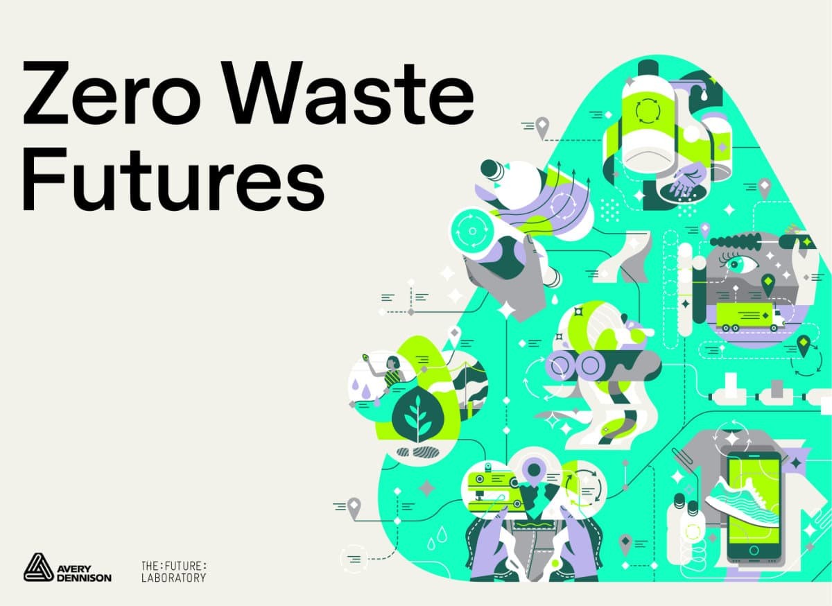 Cover art for Avery Dennison Zero Waste Futures publication.